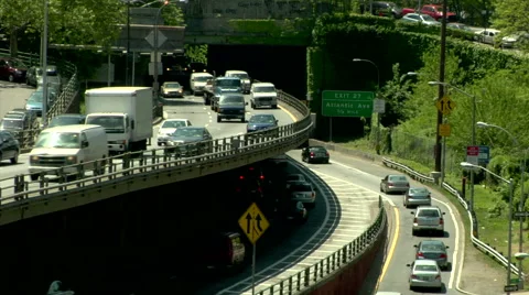 Brooklyn Queens Expressway BQE  Stock Footage 49223630