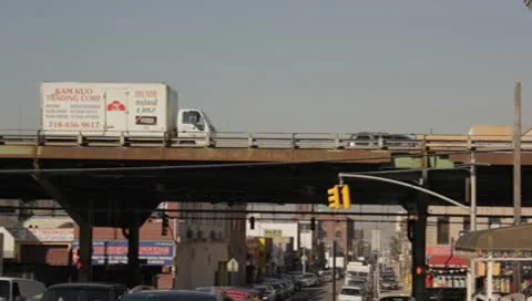 Brooklyn-Queens Expressway Stock Footage 8945260