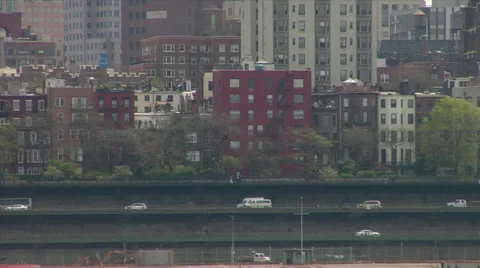 Brooklyn-Queens Expressway Stock Footage 49224238