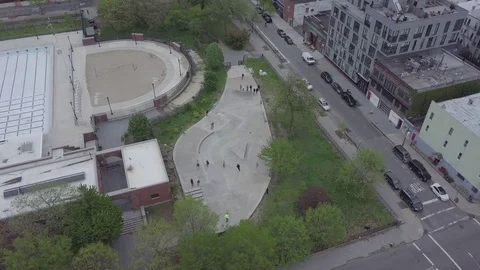 Brooklyn Skatepark Stock Footage 75578077