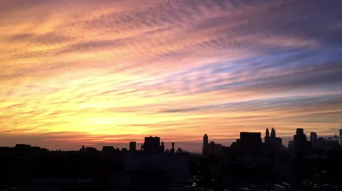 Brooklyn skyline sunset (time lapse) Stock Footage 68408642