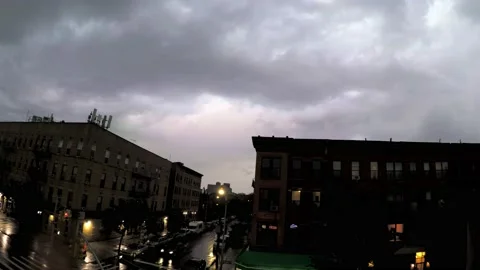 Brooklyn Storm Timelapse Video stock 234039036