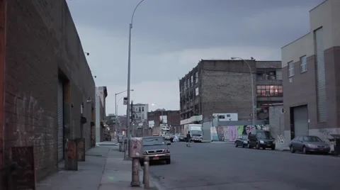 Brooklyn Street with Lighting Raining 스톡 동영상 50234525