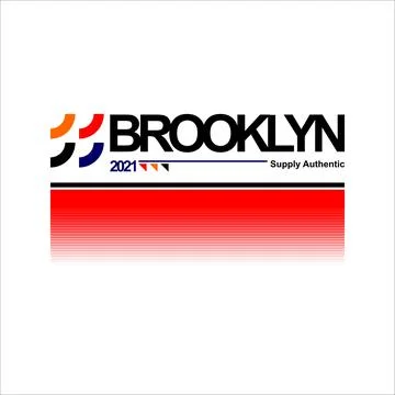 Brooklyn supply authentic simple vintage fashion Stock Illustration