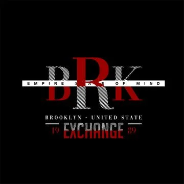 Brooklyn united state exchange simple vintage Stock Illustration
