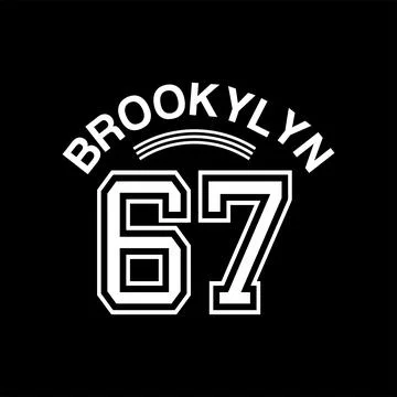 Brooklyn vector typography for t-shirt varsity clothing. perfect for simple.. Stock Illustration
