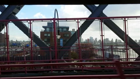 Brooklyn View from Subway train Stock Footage 135846786