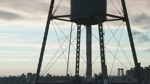 Brooklyn Water Tower-Sunset Stock Footage 156087936