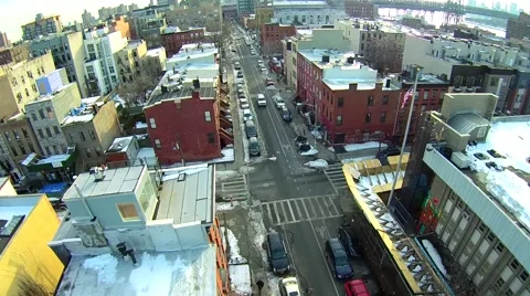 Brooklyn Winter Aerials 스톡 동영상 48064951