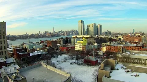 Brooklyn Winter Aerials Stock Footage 48064968
