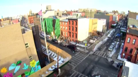 Brooklyn Winter Aerials 스톡 동영상 48065112