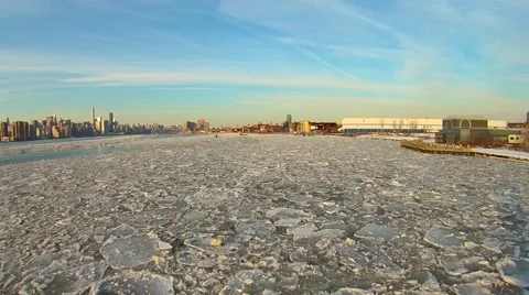Brooklyn Winter Aerials 스톡 동영상 48084851