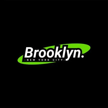 Brooklyn writing design, suitable for screen printing t-shirts, clothes, jack Stock-Illustration