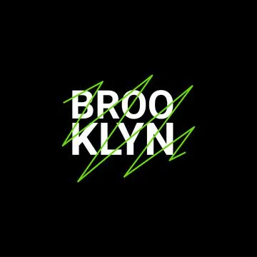Brooklyn writing design, suitable for screen printing t-shirts, clothes, jack Stock Illustration