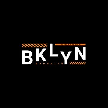Brooklyn writing design, suitable for screen printing t-shirts, clothes, jack Stock Illustration