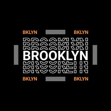 Brooklyn writing design, suitable for screen printing t-shirts, clothes, jack Stock Illustration