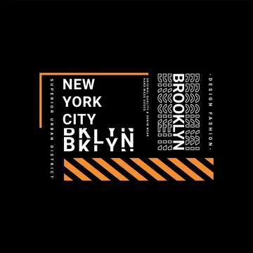 Brooklyn writing design, suitable for screen printing t-shirts, clothes, jack Stock Illustration