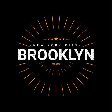Brooklyn writing design, suitable for screen printing t-shirts, clothes, jack Stock Illustration