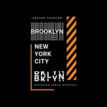 Brooklyn writing design, suitable for screen printing t-shirts, clothes, jack Stock-Illustration