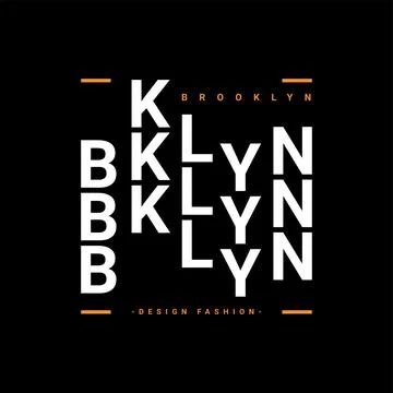Brooklyn writing design, suitable for screen printing t-shirts, clothes, jack Illustrazione stock