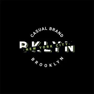 Brooklyn writing design, suitable for screen printing t-shirts, clothes, jack Stock Illustration