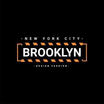 Brooklyn writing design, suitable for screen printing t-shirts, clothes, jack Stock Illustration