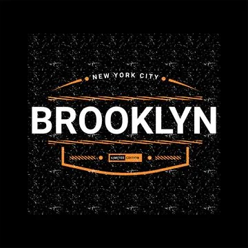 Brooklyn writing design, suitable for screen printing t-shirts, clothes, jack Stock Illustration