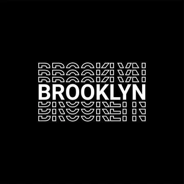 Brooklyn writing design, suitable for screen printing t-shirts, clothes, jack Stock Illustration