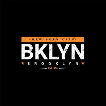 Brooklyn writing design, suitable for screen printing t-shirts, clothes, jack Stock Illustration
