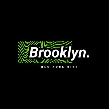 Brooklyn writing design, suitable for screen printing t-shirts, clothes, jack Stock Illustration