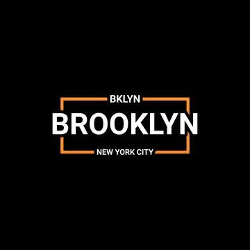 Brooklyn writing design, suitable for screen printing t-shirts, clothes, jack Stock Illustration