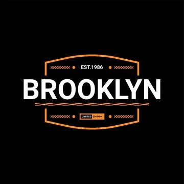 Brooklyn writing design, suitable for screen printing t-shirts, clothes, jack Stock Illustration