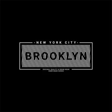 Brooklyn writing design, suitable for screen printing t-shirts, clothes, jack Stock Illustration