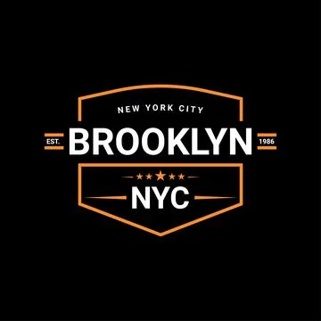 Brooklyn writing design, suitable for screen printing t-shirts, clothes, jack Illustrazione stock