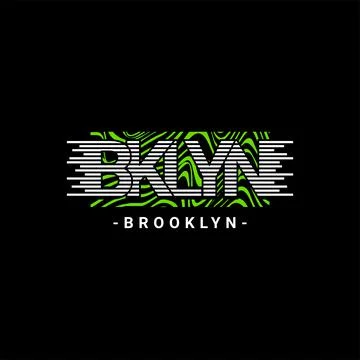 Brooklyn writing design, suitable for screen printing t-shirts, clothes, jack Stock-Illustration