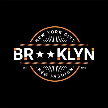 Brooklyn writing design, suitable for screen printing t-shirts, clothes, jack Stock-Illustration