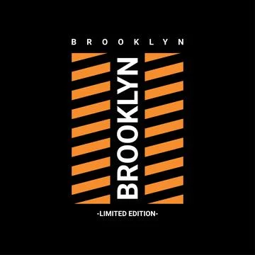 Brooklyn writing design, suitable for screen printing t-shirts, clothes, jack Stock Illustration