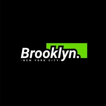 Brooklyn writing design, suitable for screen printing t-shirts, clothes, jack Stock Illustration