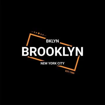 Brooklyn writing design, suitable for screen printing t-shirts, clothes, jack Stock Illustration