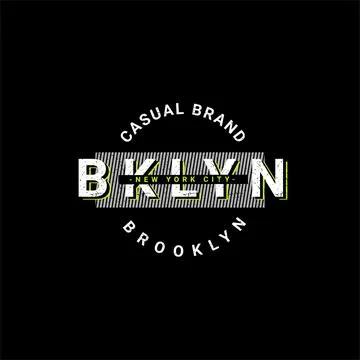 Brooklyn writing design, suitable for screen printing t-shirts, clothes, jack Stock Illustration
