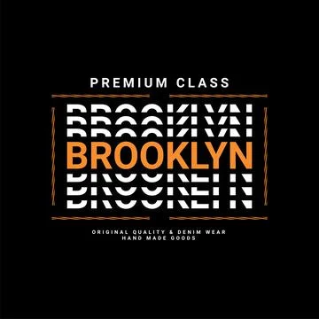 Brooklyn writing design, suitable for screen printing t-shirts, clothes, jack Stock-Illustration