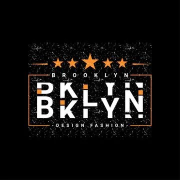Brooklyn writing design, suitable for screen printing t-shirts, clothes, jack Stock-Illustration