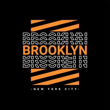 Brooklyn writing design, suitable for screen printing t-shirts, clothes, jack Illustrazione stock
