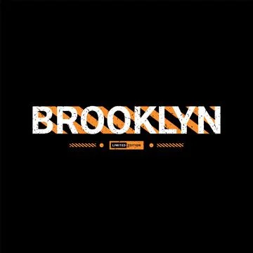 Brooklyn writing design, suitable for screen printing t-shirts, clothes, jack Illustrazione stock