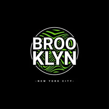Brooklyn writing design, suitable for screen printing t-shirts, clothes, jack Stock Illustration
