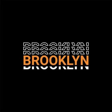Brooklyn writing design, suitable for screen printing t-shirts, clothes, jack Stock Illustration