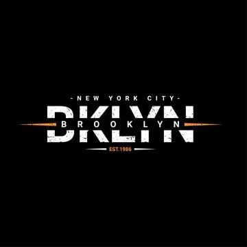 Brooklyn writing design, suitable for screen printing t-shirts, clothes, jack Stock Illustration