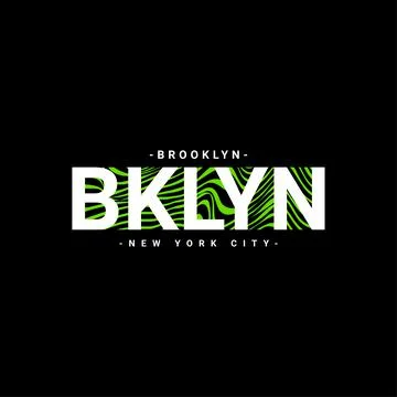 Brooklyn writing design, suitable for screen printing t-shirts, clothes, jack Stock Illustration