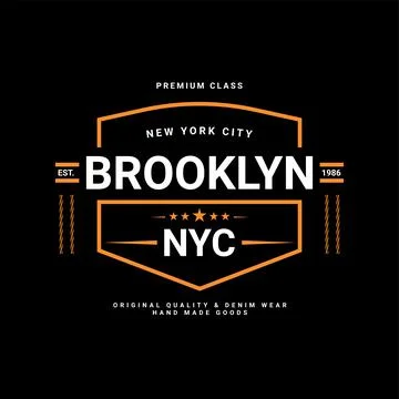 Brooklyn writing design, suitable for screen printing t-shirts, clothes, jack Stock Illustration