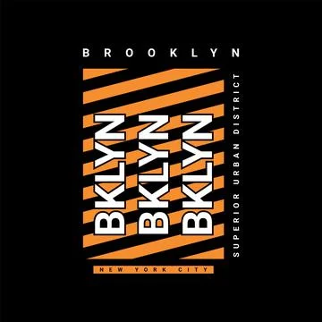 Brooklyn writing design, suitable for screen printing t-shirts, clothes, jack Illustrazione stock